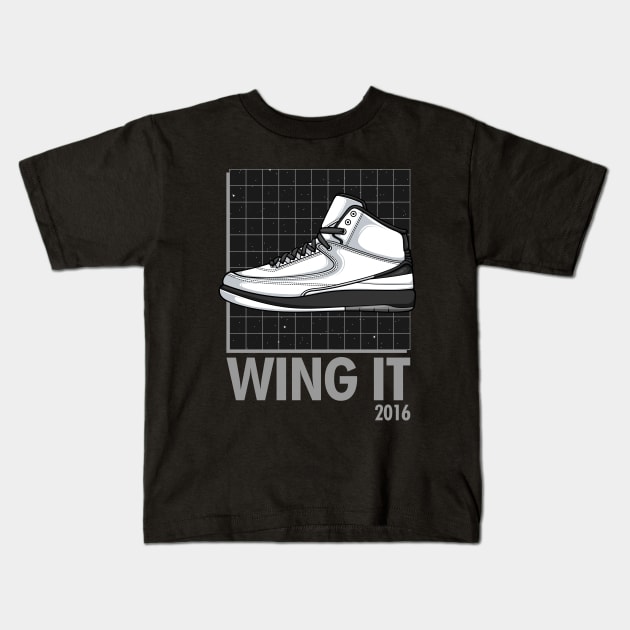 AJ 2 Retro Wing It Sneaker Kids T-Shirt by milatees